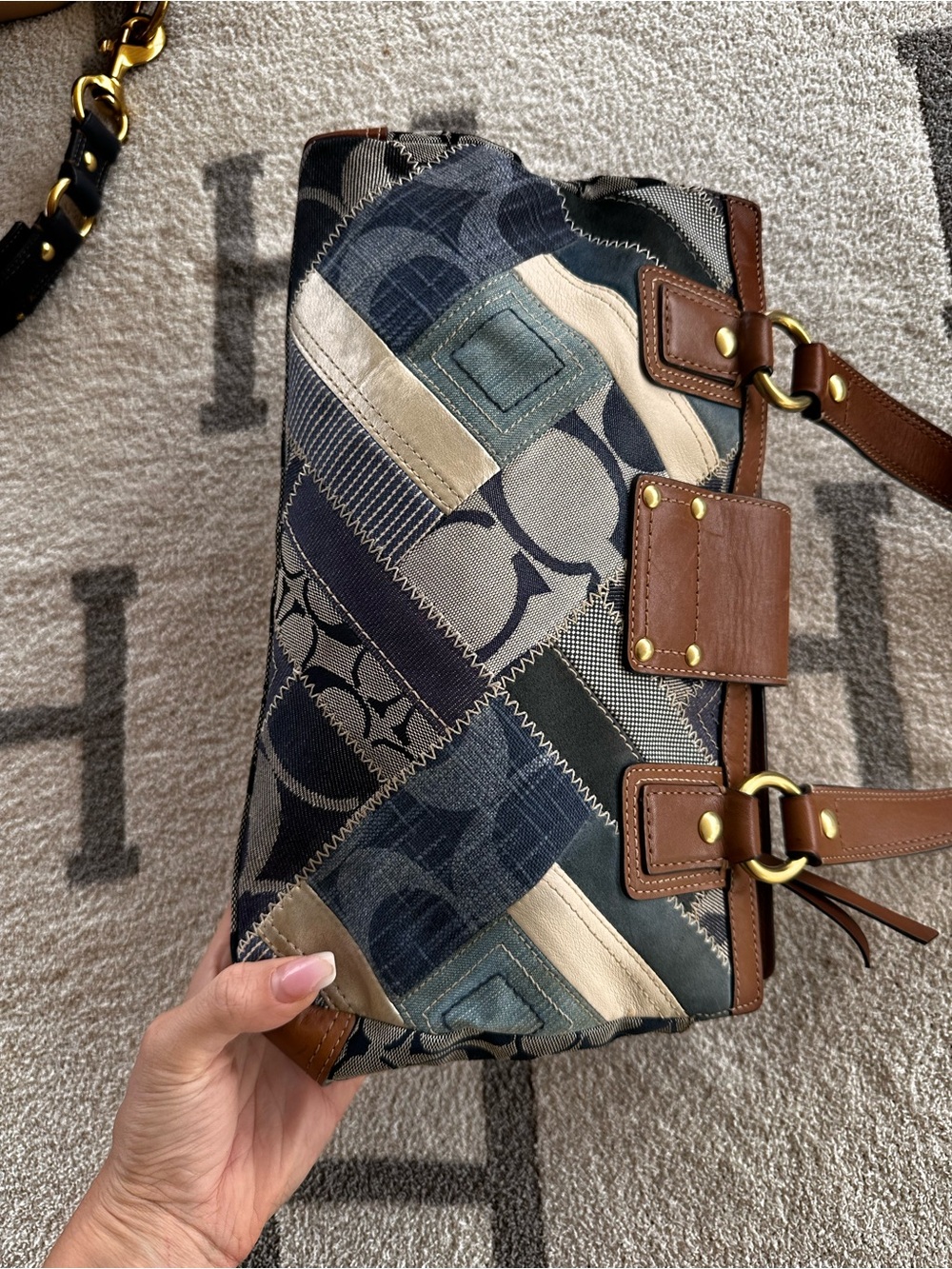 Denim Y2K quilted coach!